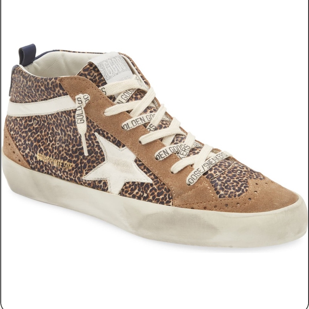 Golden Goose Leopard Mid Star